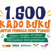Poster 1.600 Kado Buku untuk Pembaca Rene Turos dalam rangka 16 tahun Rene Turos Group
